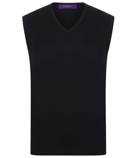 Henbury Sleeveless v-neck jumper