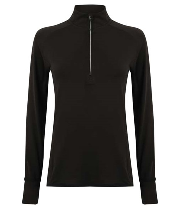 Women's long-sleeved ¼ zip top