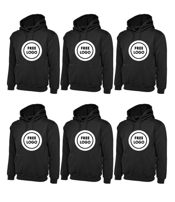 6 x UC502 Classic Hoodies With Free Logo