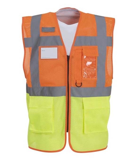 Hi-vis top cool open-mesh executive waistcoat (HVW820)
