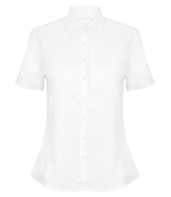 Women's modern short sleeve Oxford shirt