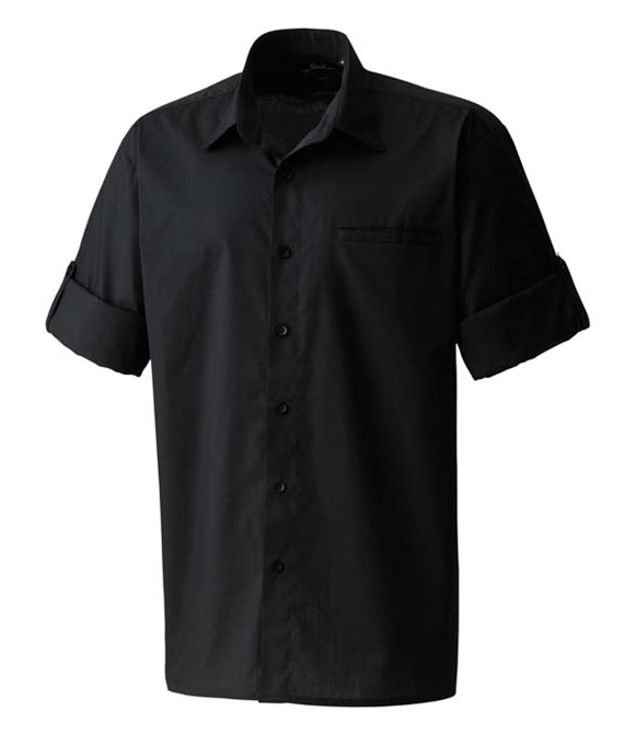 Premier Roll sleeve poplin shirt