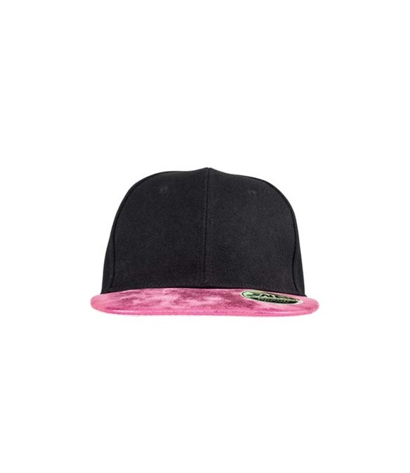 Result Headwear Bronx glitter flat peak snapback cap