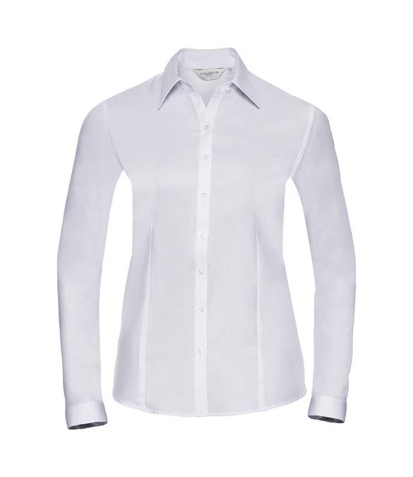 Women's long sleeve herringbone shirt