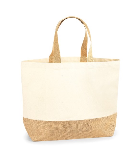 Jute base canvas tote XL