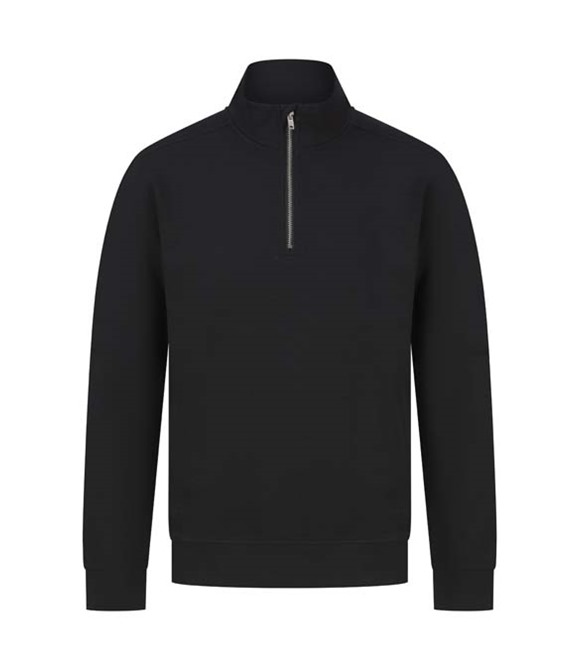 Henbury Unisex sustainable 1/4 zip sweatshirt