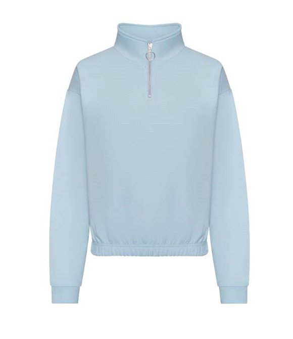 AWDis Just Hoods Women's cropped 1/4 zip sweat