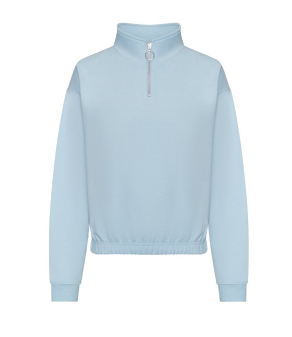Women's cropped 1/4 zip sweat