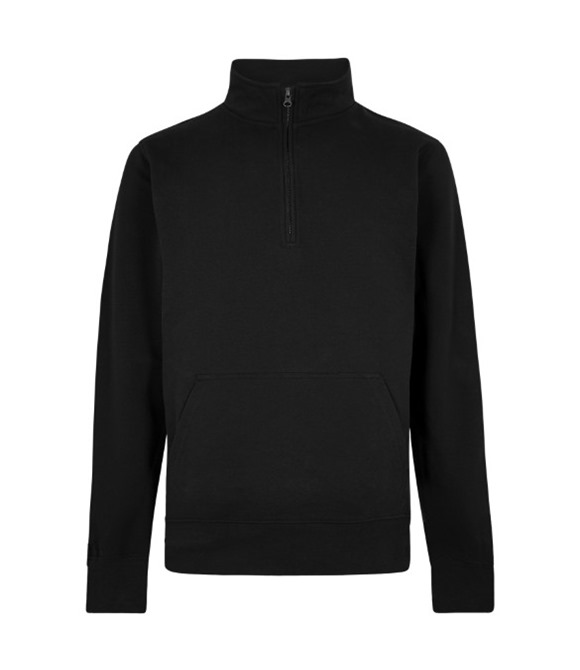 Regular fit 1/4-zip piqu� sweatshirt
