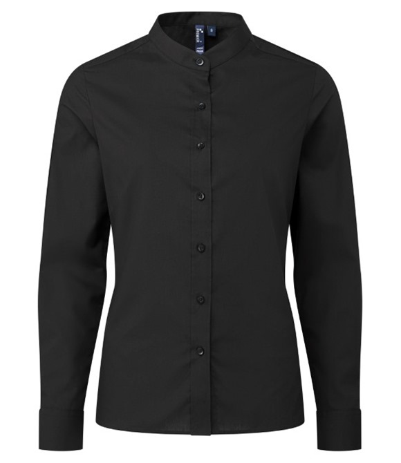 Women's banded collar 'grandad' shirt