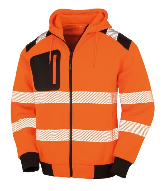 Recycled robust zipped safety hoodie