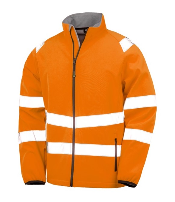 Recycled 2-layer printable safety softshell