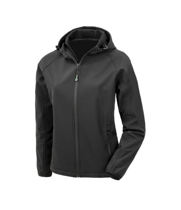 Women�s recycled 3-layer printable hooded softshell