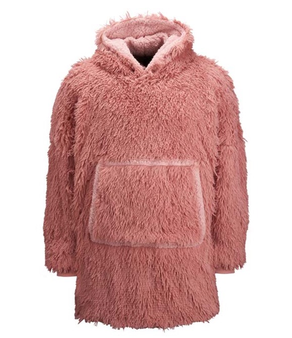 The oversized cosy reversible shaggy sherpa hoodie