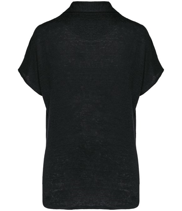 Spasso Ladies Linen Polo Shirt