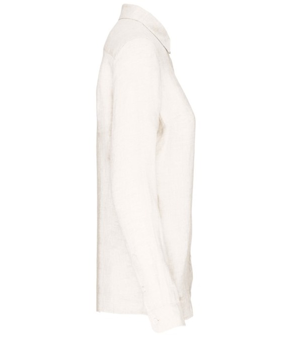 Spasso Ladies Long Sleeve Linen Shirt