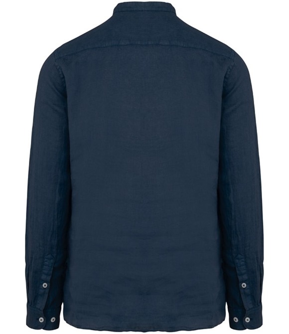 Spasso Washed Mao Collar Shirt