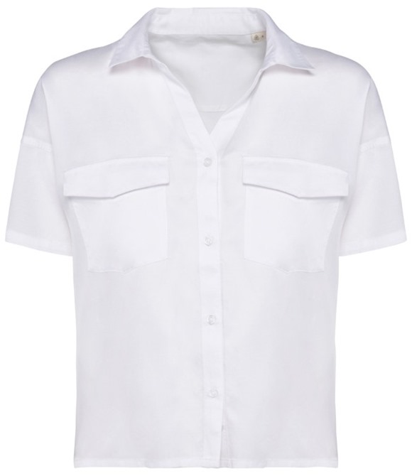 Spasso Ladies Short Sleeve Oversized TENCEL� Shirt