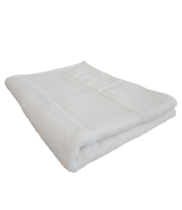 Organic bath sheet with printable border