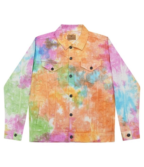 Tie-dye denim jacket
