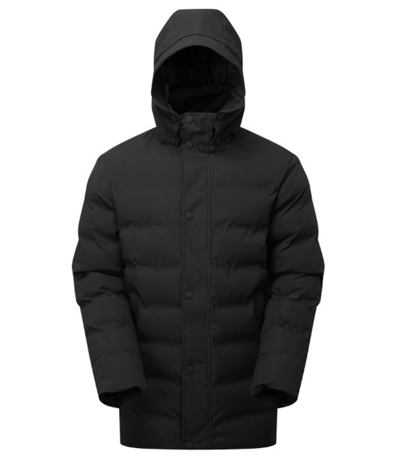 Recycled bonded longline padded jacket