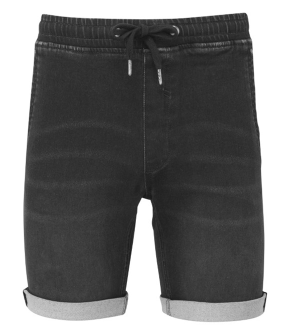 Men's denim drawstring shorts