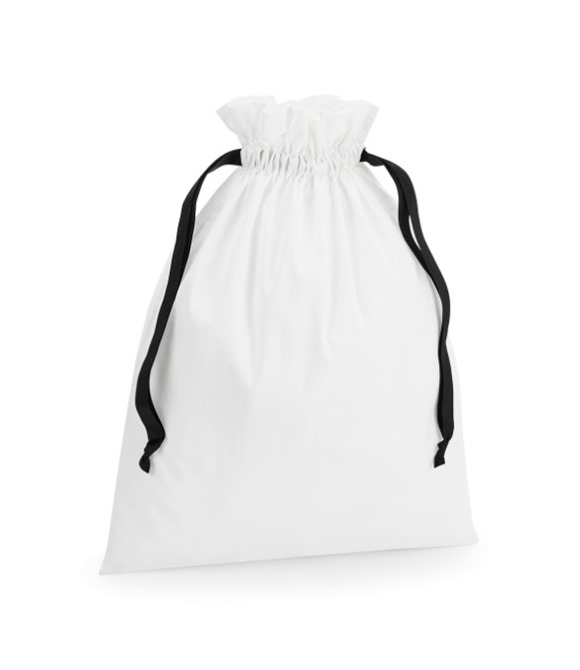 Cotton gift bag with ribbon drawstring