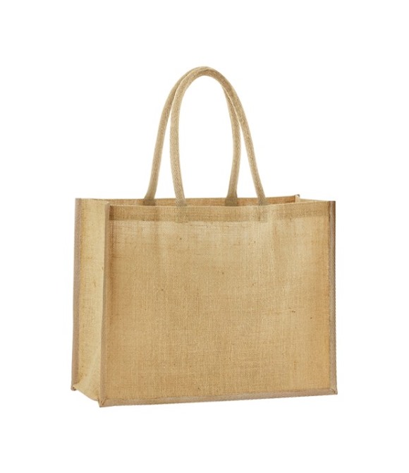 Natural starched jute classic shopper