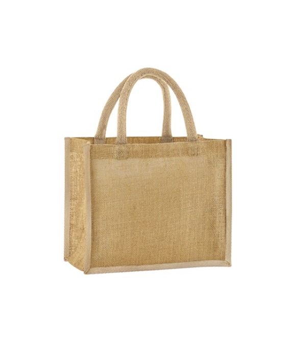 Natural starched jute midi tote