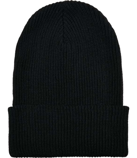 Recycled yarn ribbed knit beanie (1504RY)