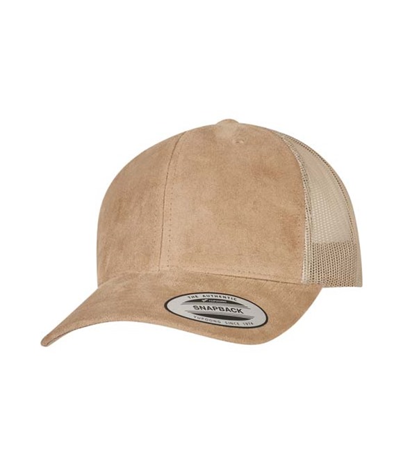 Flexfit by Yupoong Imitation suede leather trucker cap (6606SU)