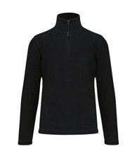 Enzo zip-neck microfleece top