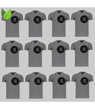12 x Organic Piqué Short-Sleeved Polo Shirts With Free Logo