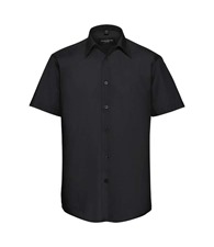 Russell Collection Short sleeve polycotton easycare tailored poplin shirt