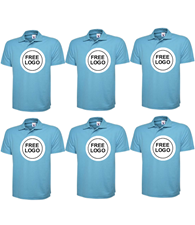 6 x Active Polo Shirts With Free Logo