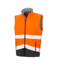 Printable safety softshell gilet