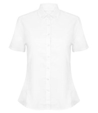 Women's modern short sleeve Oxford shirt