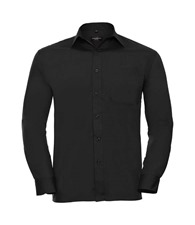 Long sleeve polycotton easycare poplin shirt