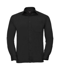 Russell Collection Long sleeve polycotton easycare poplin shirt