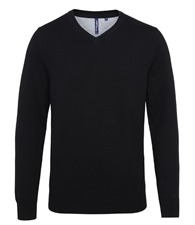 Men's cotton blend v-neck sweater