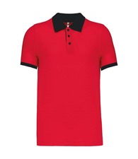Two-tone piqué polo shirt