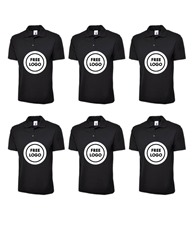 6 x UC101 Best Value Classic Polo Shirts With Free Logo