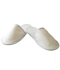 Towel City Waffle mule slippers