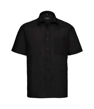 Russell Collection Short sleeve polycotton easycare poplin shirt