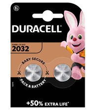 Duracell CR2032 lithium batteries 2-pack
