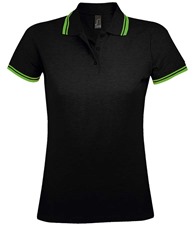 Ladies Pasadena Tipped Cotton Piqué Polo Shirt