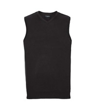 V-neck sleeveless knitted sweater