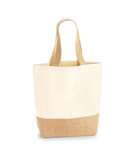 Jute base canvas shopper