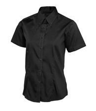 Ladies Pinpoint Oxford Half Sleeve Shirt