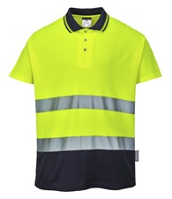 Portwest Hi-vis two-tone cotton Comfort polo shirt (S174)